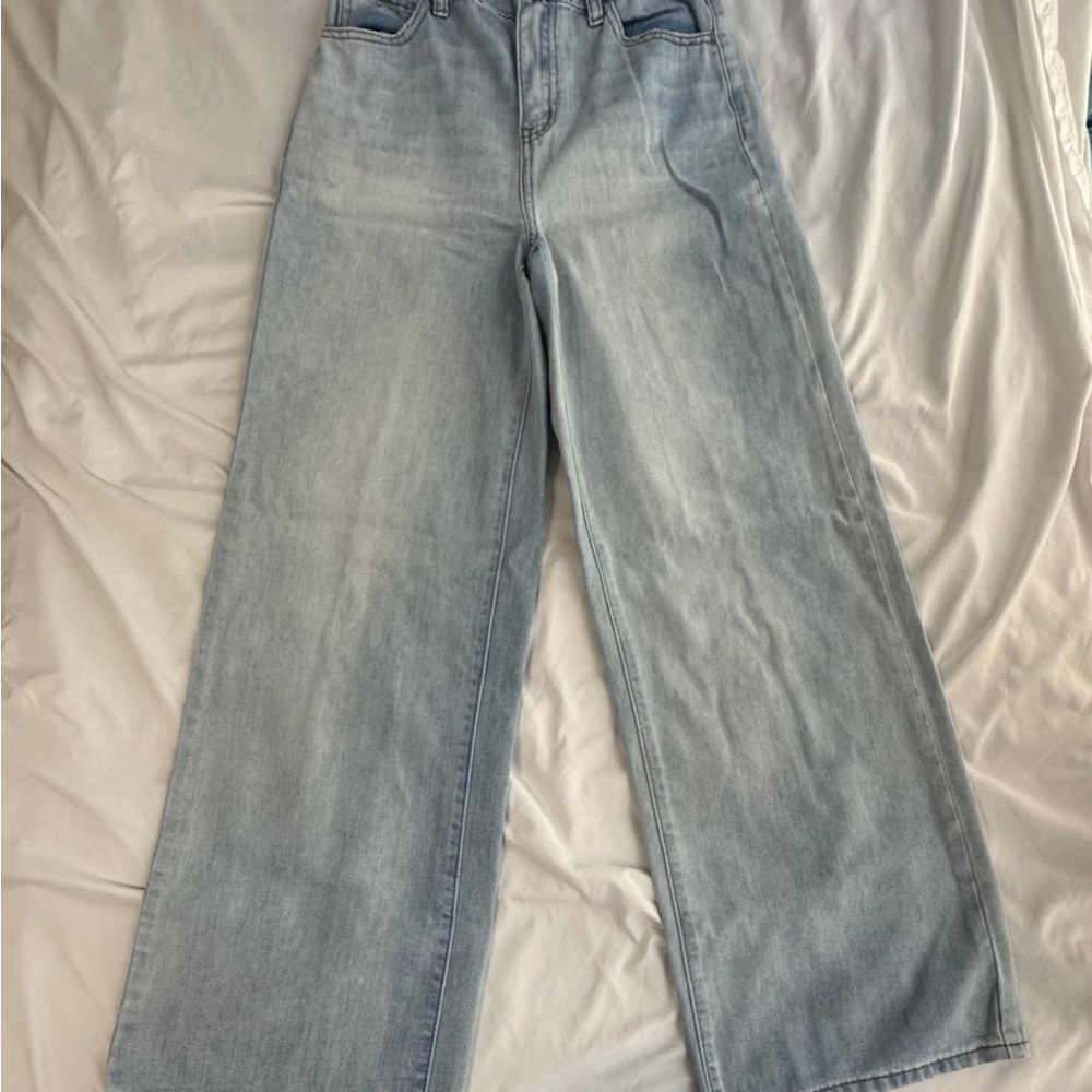 Light Blue Wide-Leg Jeans